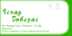 virag dobszai business card