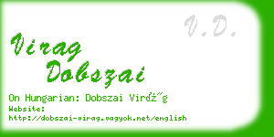 virag dobszai business card